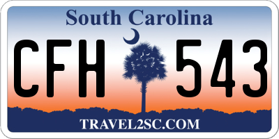 SC license plate CFH543