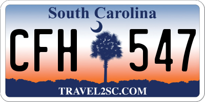 SC license plate CFH547