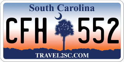 SC license plate CFH552
