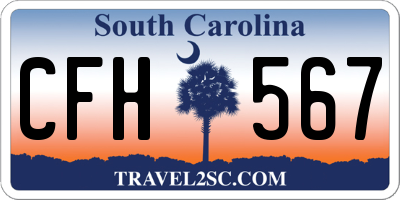 SC license plate CFH567