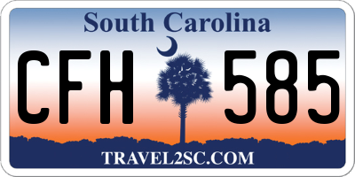 SC license plate CFH585