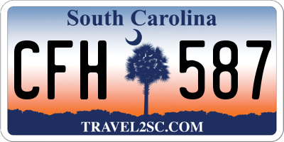 SC license plate CFH587