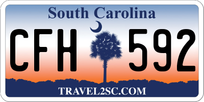 SC license plate CFH592