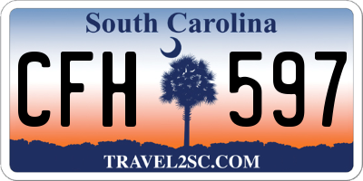 SC license plate CFH597