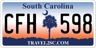 SC license plate CFH598