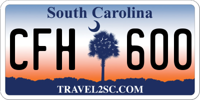 SC license plate CFH600