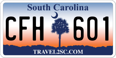 SC license plate CFH601