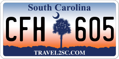 SC license plate CFH605