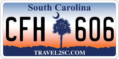 SC license plate CFH606