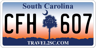 SC license plate CFH607