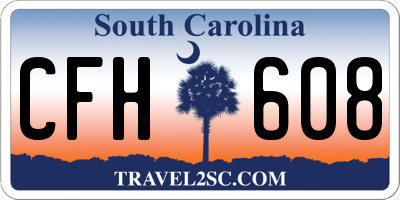 SC license plate CFH608