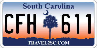 SC license plate CFH611