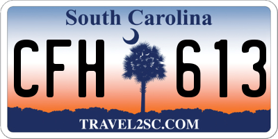SC license plate CFH613