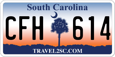 SC license plate CFH614