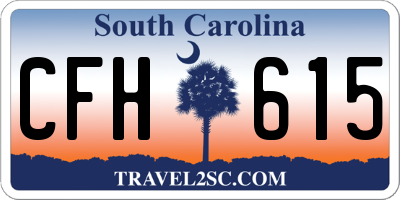 SC license plate CFH615