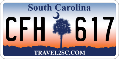 SC license plate CFH617