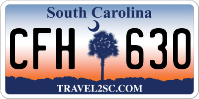 SC license plate CFH630