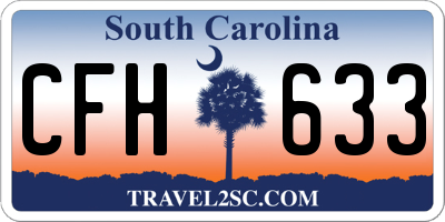 SC license plate CFH633