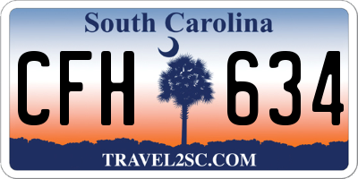 SC license plate CFH634