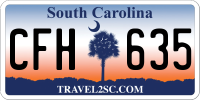 SC license plate CFH635
