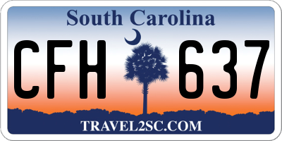 SC license plate CFH637