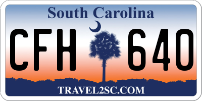 SC license plate CFH640