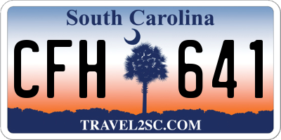 SC license plate CFH641