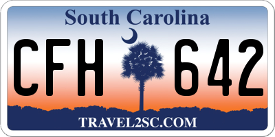 SC license plate CFH642