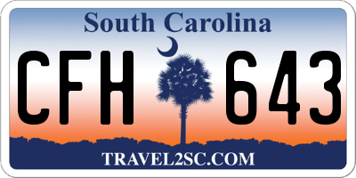 SC license plate CFH643
