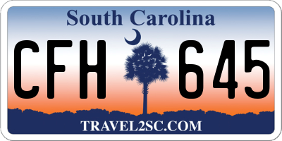 SC license plate CFH645