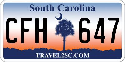 SC license plate CFH647