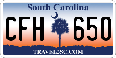 SC license plate CFH650