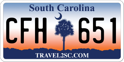 SC license plate CFH651