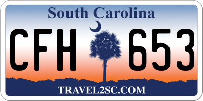 SC license plate CFH653