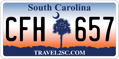 SC license plate CFH657