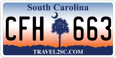 SC license plate CFH663