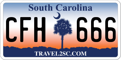 SC license plate CFH666
