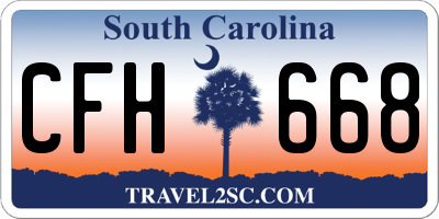 SC license plate CFH668