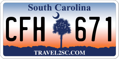 SC license plate CFH671