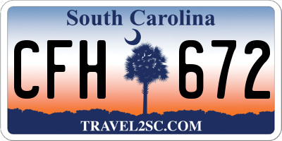 SC license plate CFH672