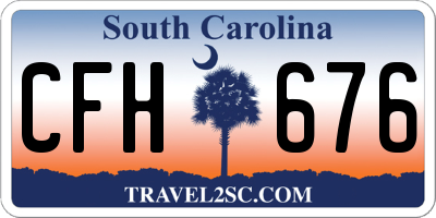 SC license plate CFH676