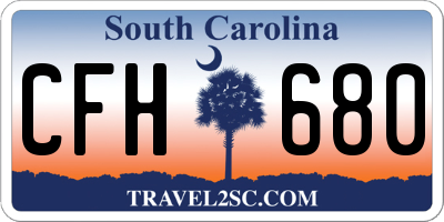 SC license plate CFH680