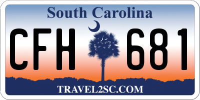 SC license plate CFH681