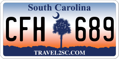 SC license plate CFH689