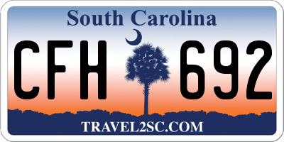 SC license plate CFH692