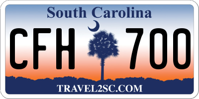 SC license plate CFH700
