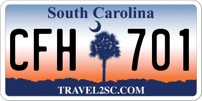 SC license plate CFH701