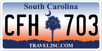 SC license plate CFH703