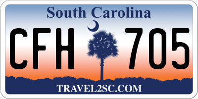 SC license plate CFH705