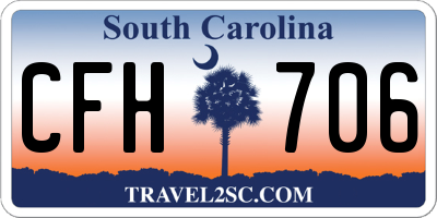SC license plate CFH706